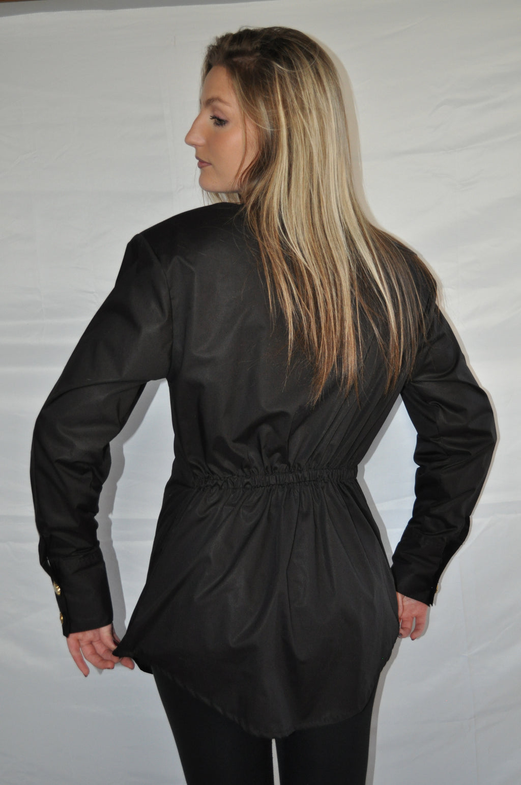 Chemise Noire avec col