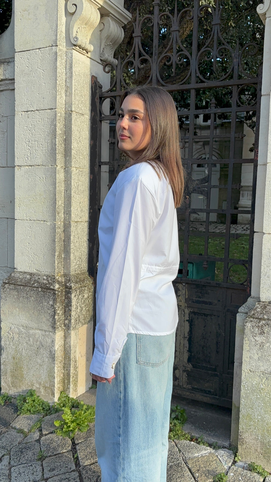 Chemise Blanche sans col