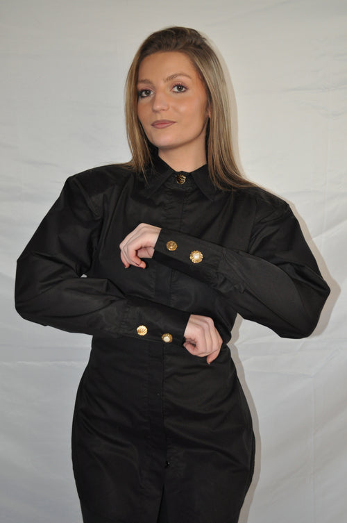 Chemise Noire avec col